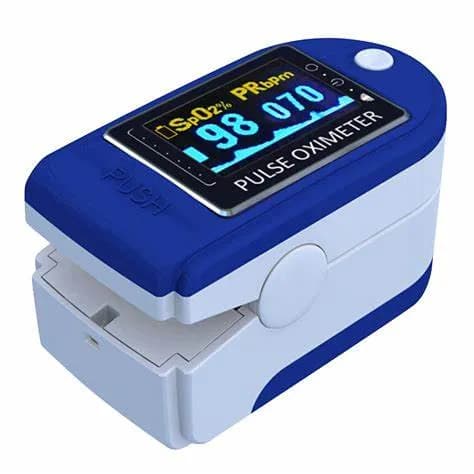 Fingertip Pulse Oximeter portable device for SpO2 and pulse rate monitoring at home and hospital