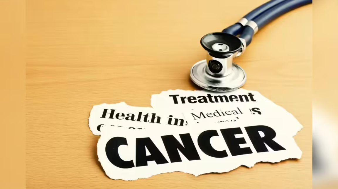 Cancer awareness concept with medical stethoscope and text highlighting importance of cancer diagnosis and treatment