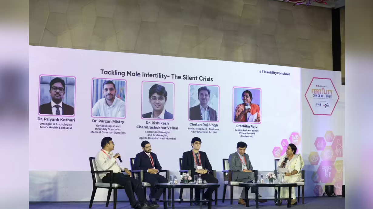 Panel discussion on tackling male infertility crisis at ETHealthworld Fertility Conclave with fertility and urology experts