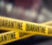 Quarantine warning tape representing isolation measures during hantavirus outbreak monitoring and public health emergency response